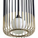 Circa 1 Light Black / Antique Brass / Black Pendant Ceiling Light, Medium